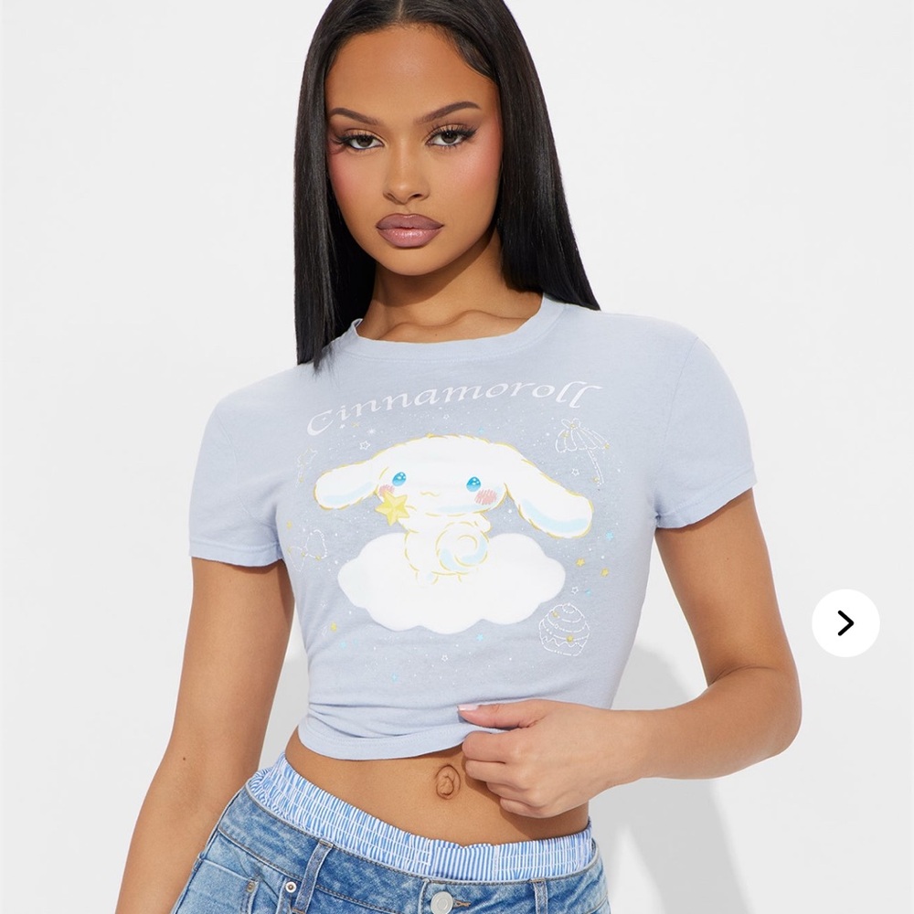 Cinnamoroll Light Blue Crop Top
